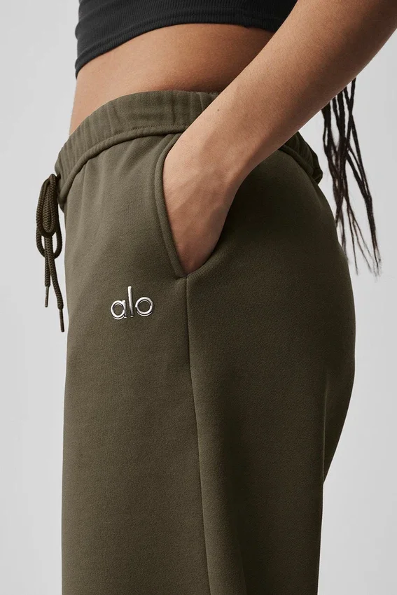 Accolade joggingbroek met rechte pijpen - Olive Tree