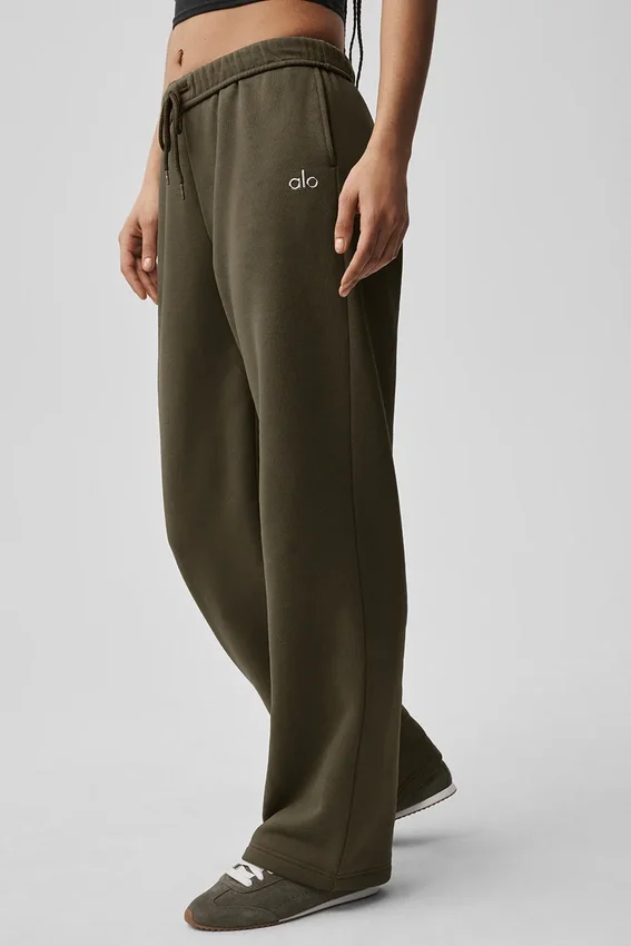 Accolade joggingbroek met rechte pijpen - Olive Tree