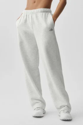 Accolade joggingbroek met rechte pijpen - White Heather