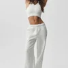 Accolade joggingbroek met rechte pijpen - White Heather
