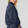 Accolade-trui met 1/4 rits - Marineblauw