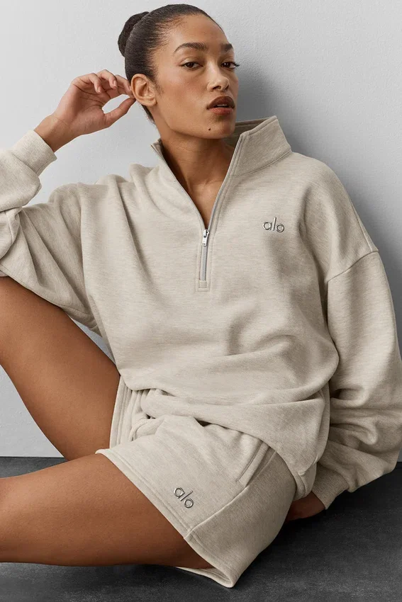 Accolade trui met 1/4 rits - Oatmeal Heather