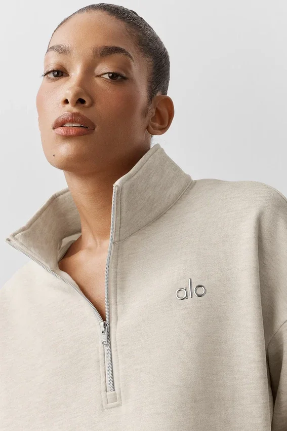 Accolade trui met 1/4 rits - Oatmeal Heather