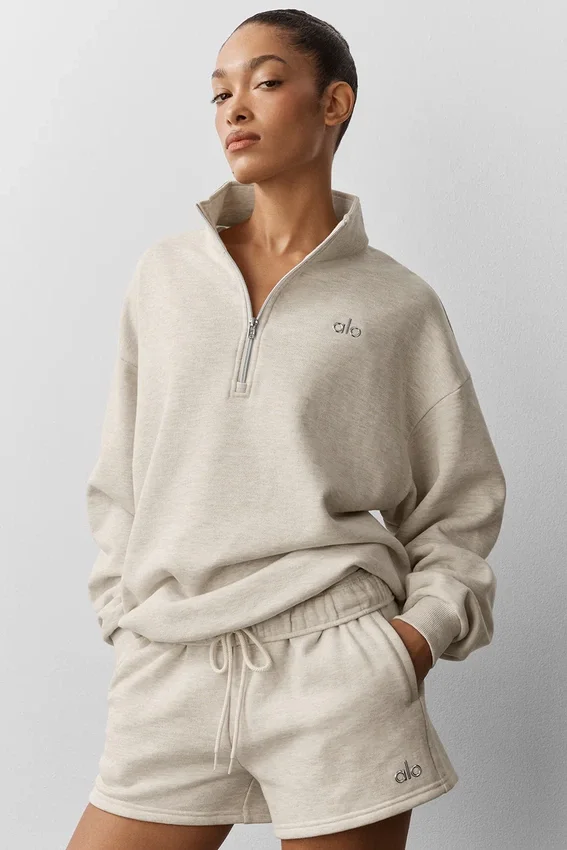 Accolade trui met 1/4 rits - Oatmeal Heather