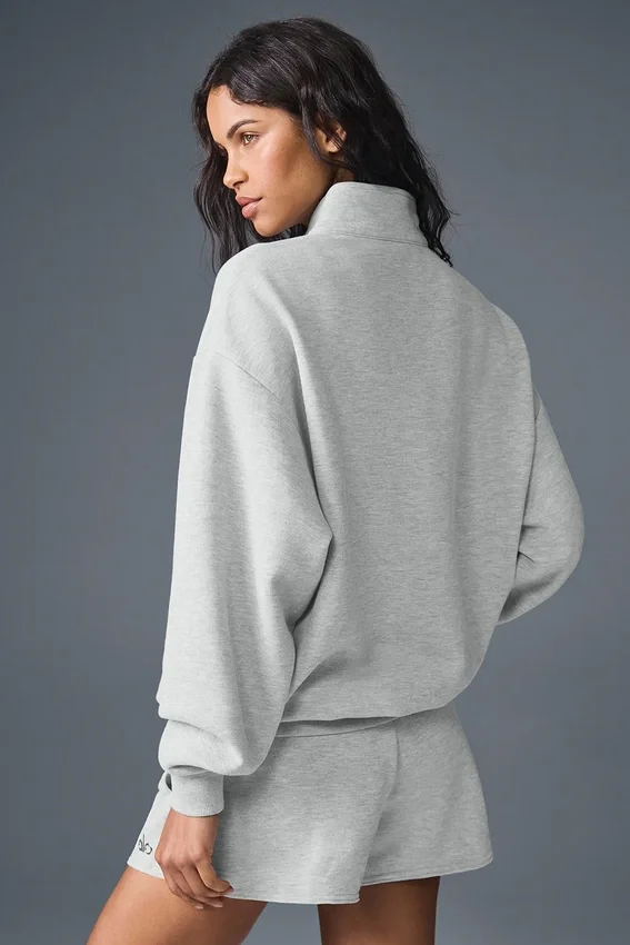 Accolade-trui met 1/4-ritssluiting - Athletic Heather Grey