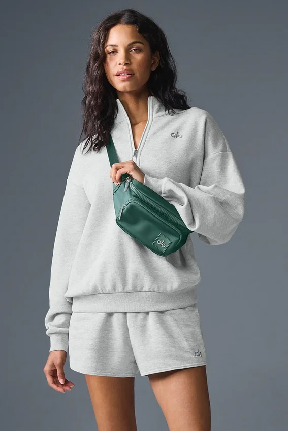 Accolade-trui met 1/4-ritssluiting - Athletic Heather Grey