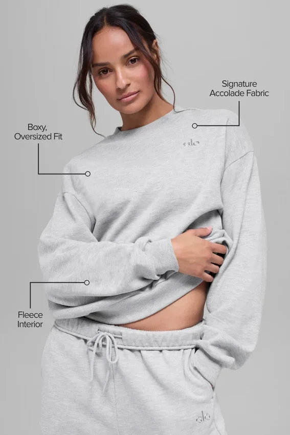 Accolade trui met ronde hals - Athletic Heather Grey