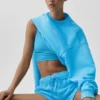 Accolade trui met ronde hals - azuurblauw