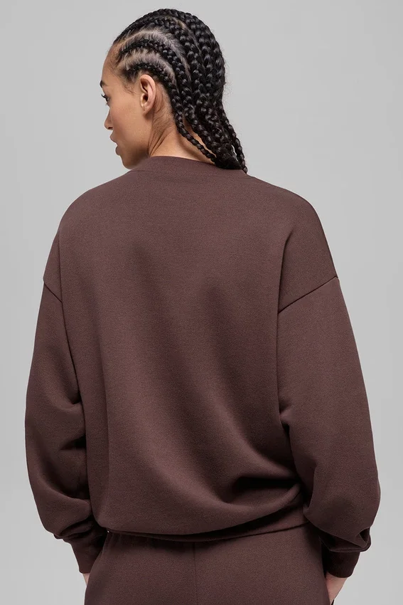 Accolade trui met ronde hals - Brownstone