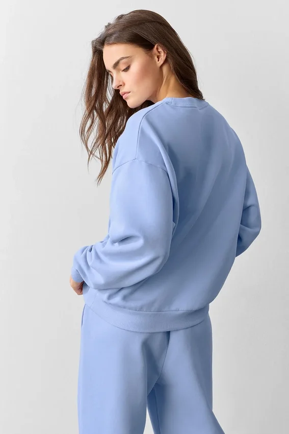 Accolade trui met ronde hals - Light Provence Blue