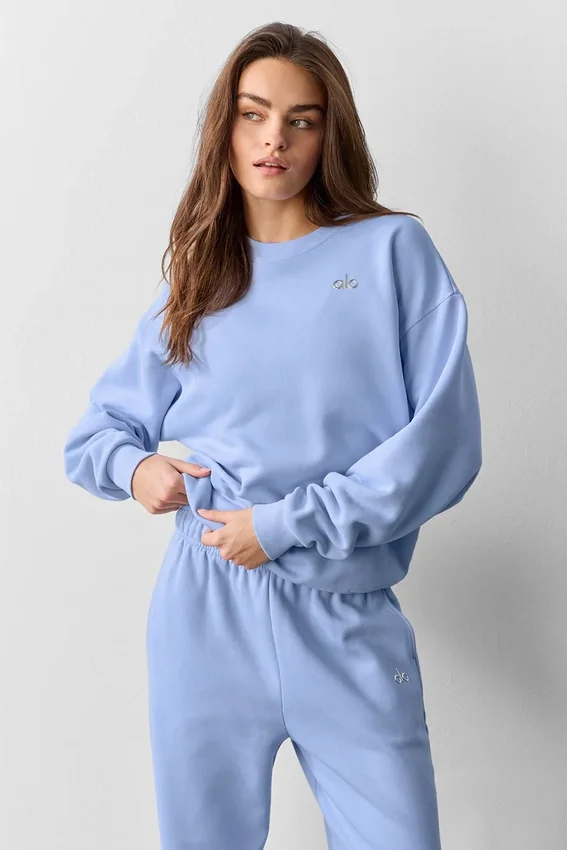 Accolade trui met ronde hals - Light Provence Blue