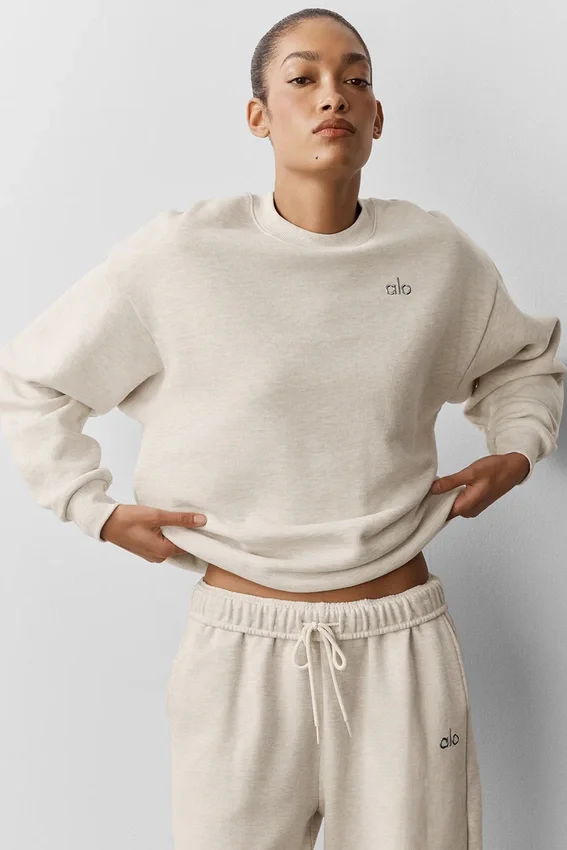 Accolade trui met ronde hals - Oatmeal Heather