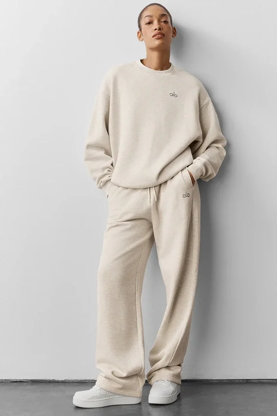 Accolade joggingbroek met rechte pijpen - Oatmeal Heather