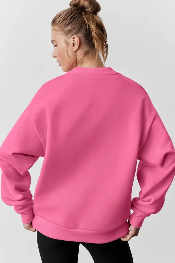 Accolade trui met ronde hals - Paradise Pink