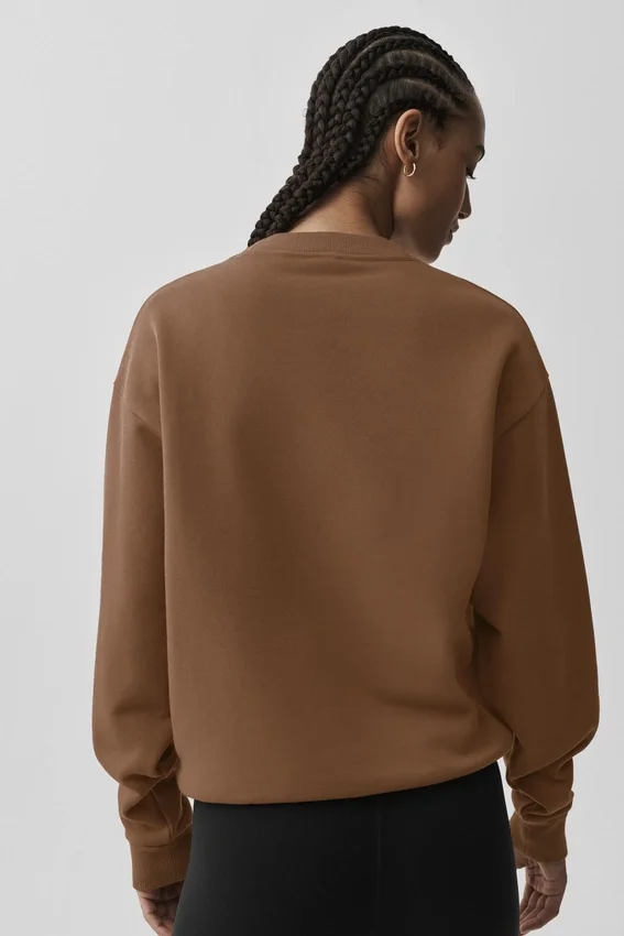 Accolade trui met ronde hals - Sun Kissed Brown