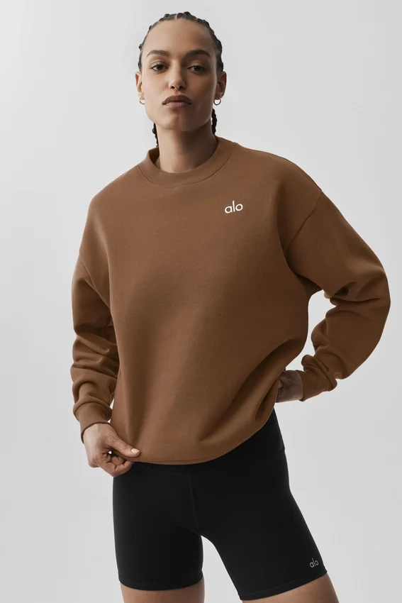 Accolade trui met ronde hals - Sun Kissed Brown