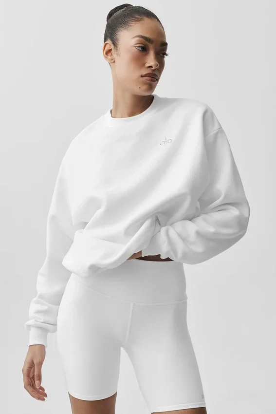Accolade trui met ronde hals - White