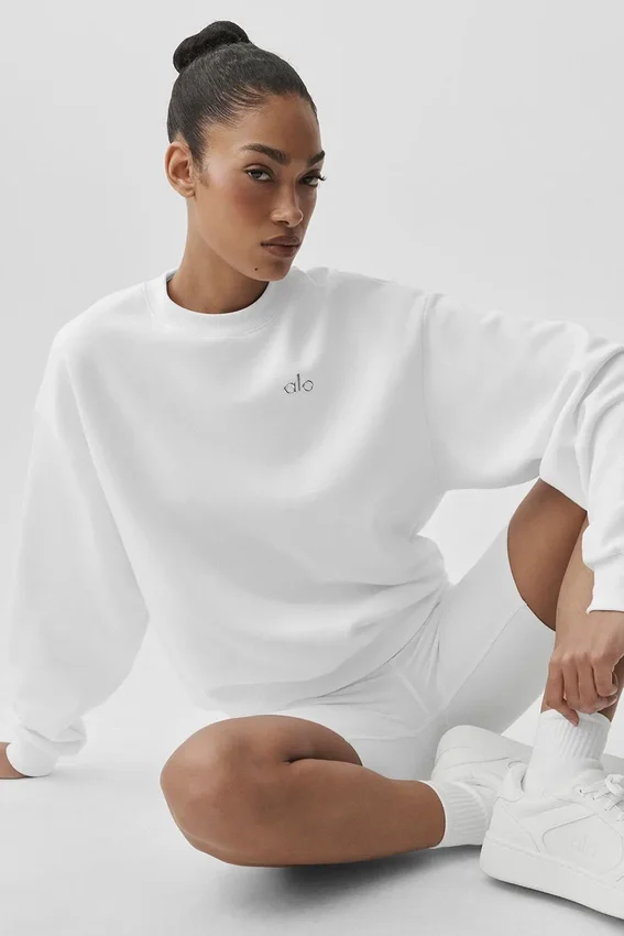 Accolade trui met ronde hals - White