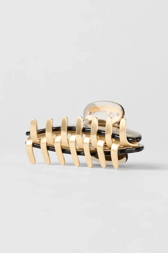 Acryl Illusion-klauwclip - Gravel/geborsteld goud