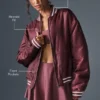 Afterglow Varsity-jas – Burgundy Truffle