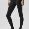 Airbrush 7/8-legging met lage taille - Zwart
