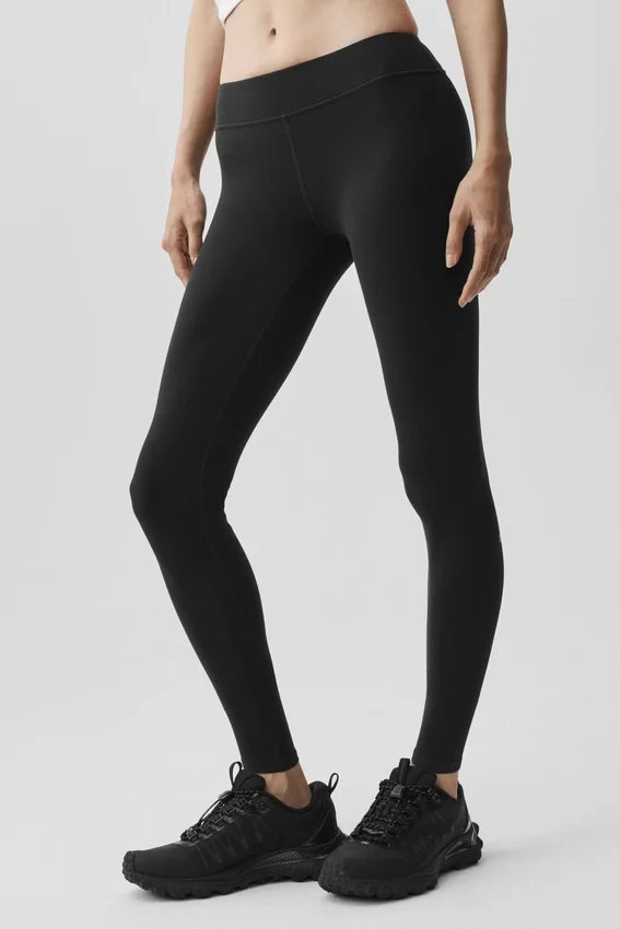 Airbrush 7/8-legging met lage taille - Zwart
