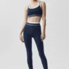High-Waist Airbrush 7/8-legging uit de Better Together-collectie - Navy/White