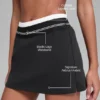 Airbrush Better Together-tennisrok – Zwart/Wit