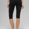 Airbrush Capri met High-Waist en race-pas - Zwart/Wit