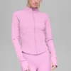 Airbrush-corsetjas met doorlopende rits – Candy Heart Pink