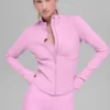 Airbrush-corsetjas met doorlopende rits – Candy Heart Pink
