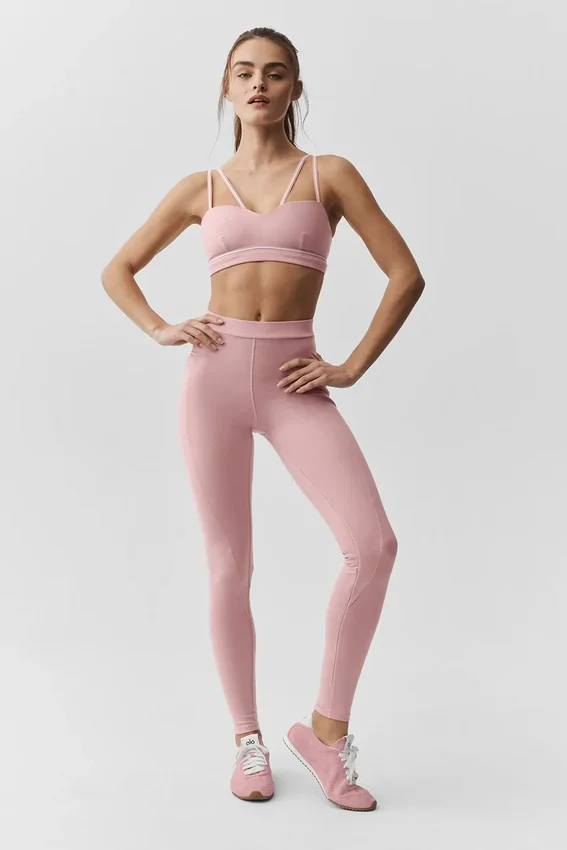 Airbrush High-Waist Fast Track Legging – Vintage roze/wit