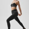 Airbrush Fast Track-legging met High-Waist – Zwart/Wit