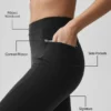 Airbrush Fast Track-legging met High-Waist – Zwart/Wit