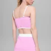 Airbrush gestroomlijnde bh-tanktop - Candy Heart Pink/White
