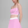 Airbrush gestroomlijnde bh-tanktop - Candy Heart Pink/White