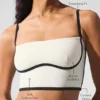 Airbrush gestroomlijnde bh-tanktop - ivoor/zwart