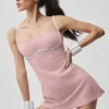 Airbrush gestroomlijnde jurk - Vintage roze/wit