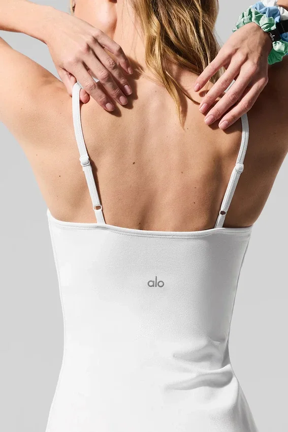 Airbrush gestroomlijnde jurk - Wit/Wit