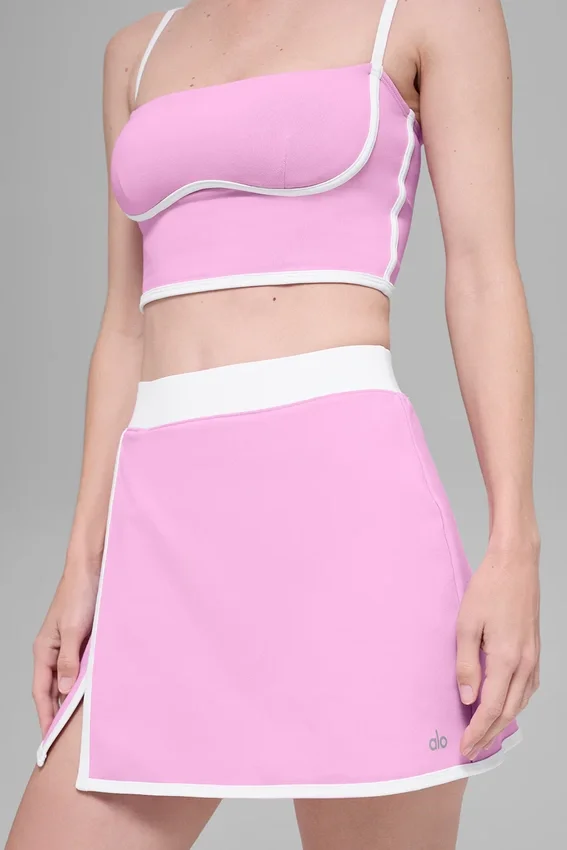 Airbrush gestroomlijnde rok - Candy Heart Pink/Wit