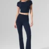Airbrush High-Waist 7/8-bootscut-legging - Navy