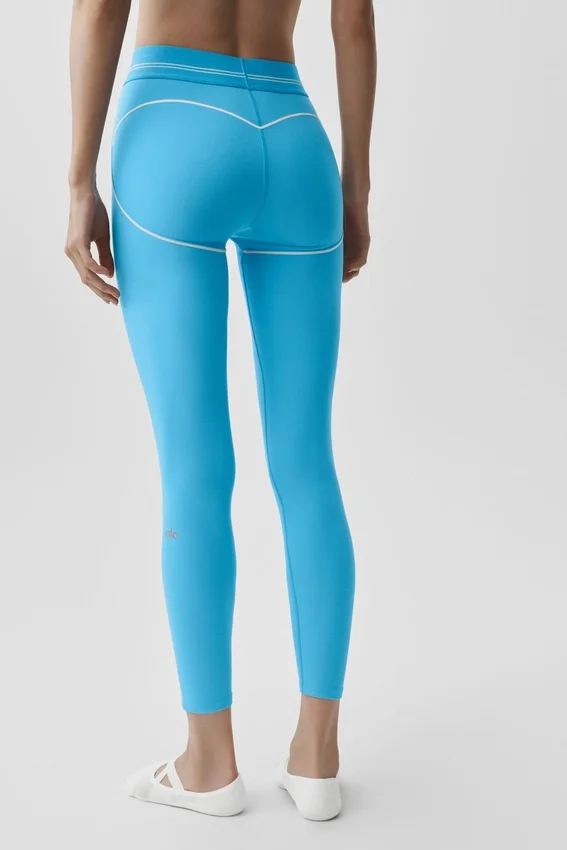 Airbrush High-Waist 7/8 Heart Throb Legging – azuurblauw/wit