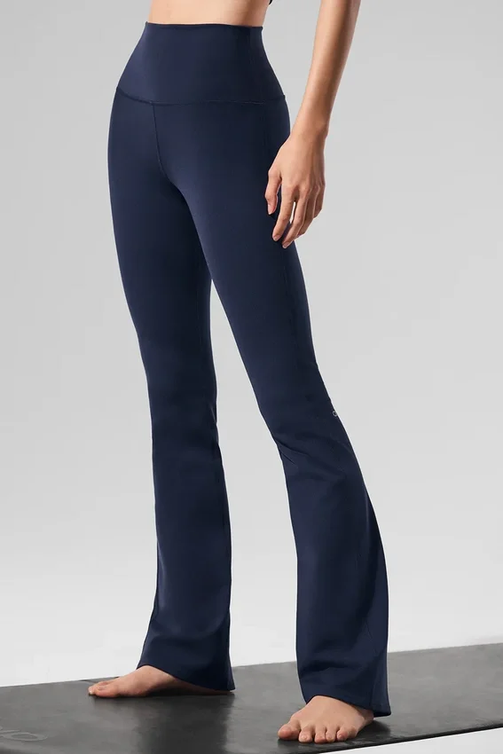 Airbrush High-Waist Bootcut Leggings - Navy