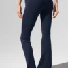 Airbrush High-Waist Bootcut Leggings - Navy