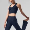 Airbrush High-Waist Bootcut Leggings - Navy