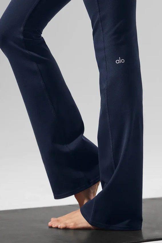 Airbrush High-Waist Bootcut Leggings - Navy