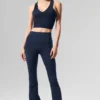 Airbrush High-Waist Bootcut Leggings - Navy