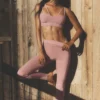 Airbrush High-Waist Fast Track Legging – Vintage roze/wit