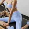 Airbrush High-Waist Race Pace Capri - Licht Provence-blauw/Wit