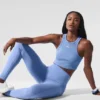 Airbrush Legging met hoge taille - Crystal Clear Blue
